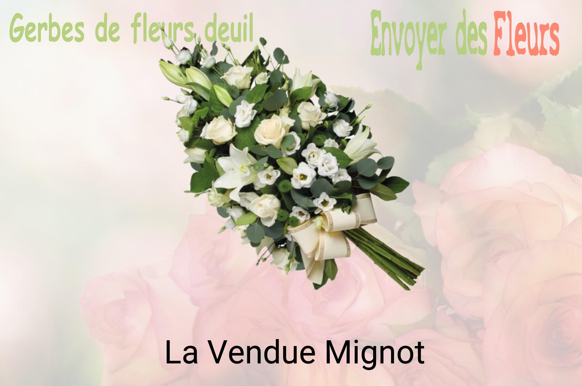 Gerbe de fleurs de deuil livrée à La Vendue-Mignot